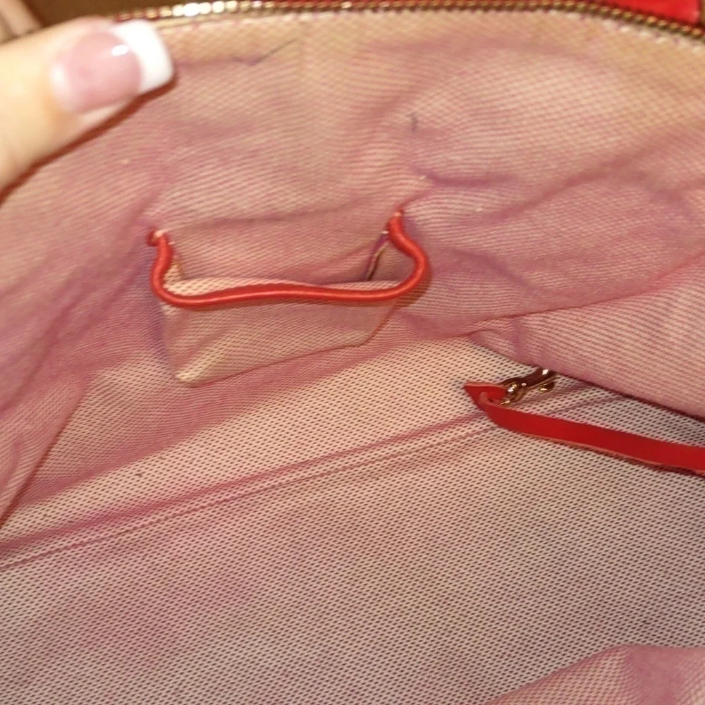 Dooney & Bourke Red Domed Zip Zip Satchel